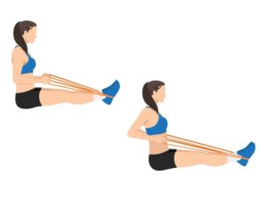 Banded Row warm-up exercises