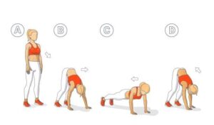 Inchworms warm-up exercises