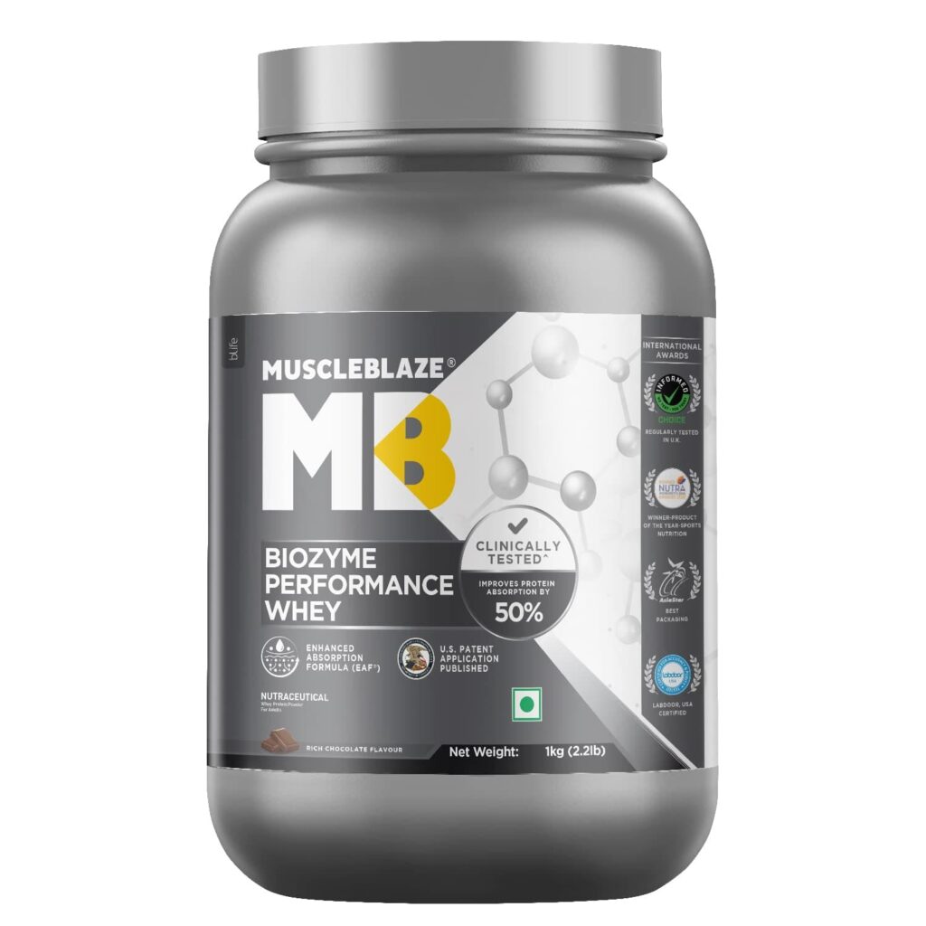 MuscleBlaze Biozyme Performance Whey protein