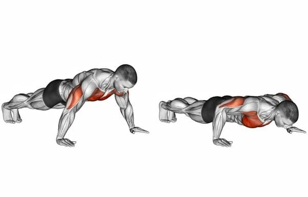 Wide grip push-ups